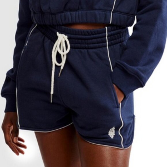 Free People FP Movement Seeing Double Midnight Navy Pullover Shorts L - Picture 1 of 7